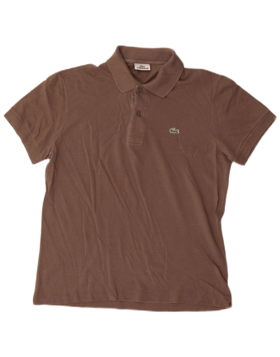 Męska koszulka polo Lacoste, rozmiar 3, mała, brązowa, bawełniana