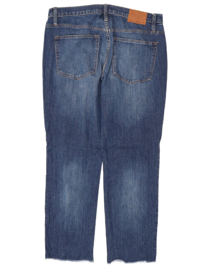 J. CREW Damskie proste dżinsy W30 L27 Niebieskie bawełniane