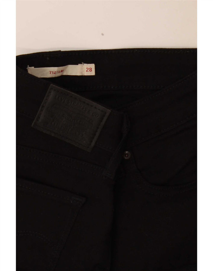 Damskie jeansy Levi's 712 Slim W28 L26 Czarne