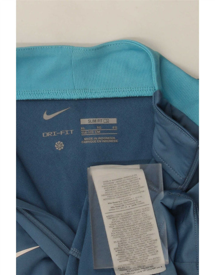 Chłopięcy dres Nike Dri Fit Slim Zip Neck Pullover 13-14 lat XL Niebieski