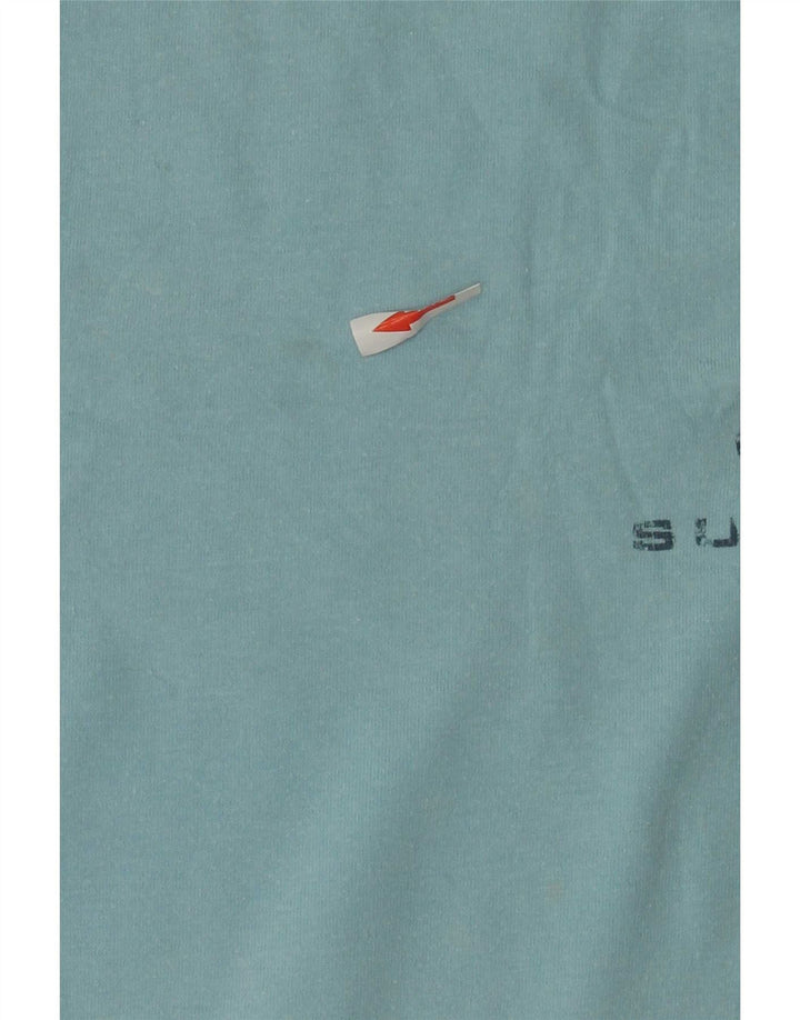 Męski T-shirt z grafiką Murphy & Nye, duży, niebieski, bawełniany