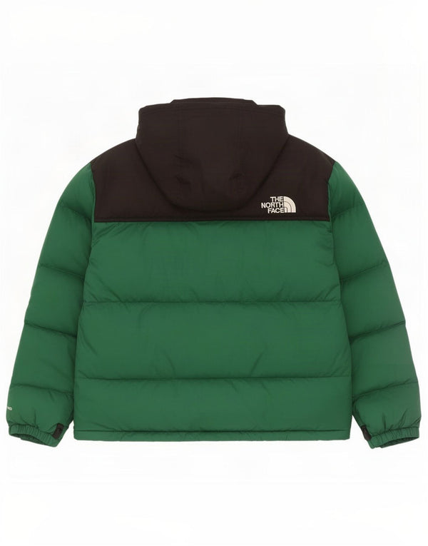 Męska ocieplana kurtka z kapturem The North Face UK 40, duża, zielona, z blokami kolorów