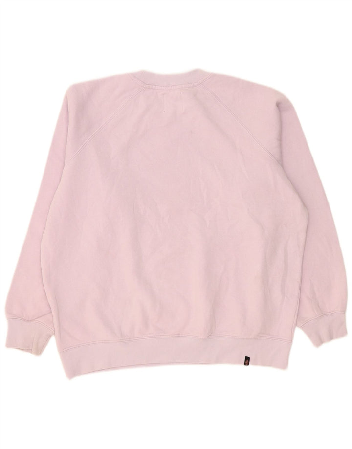 Damska bluza dresowa Volcom z grafiką oversize, US 4/6, mała, różowa, bawełniana