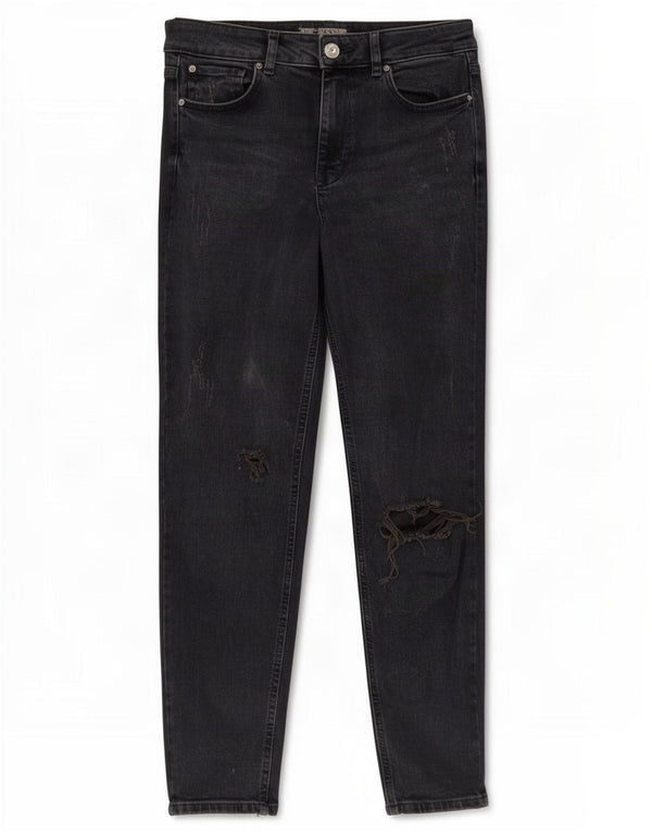 Marks & Spencer Damskie jeansy Mom Tapered UK 10 Small W30 L27 Granatowe