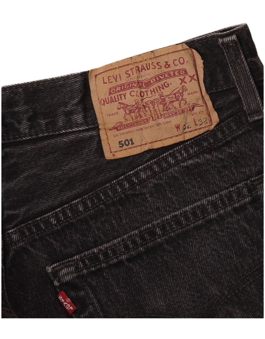 Męskie dżinsy Levi's 501 Straight W32 L32 Szare