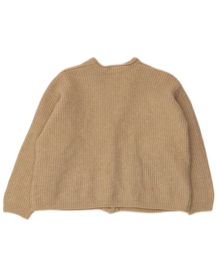 Damski sweter oversize Dkny UK 10 Small Beżowa wełna