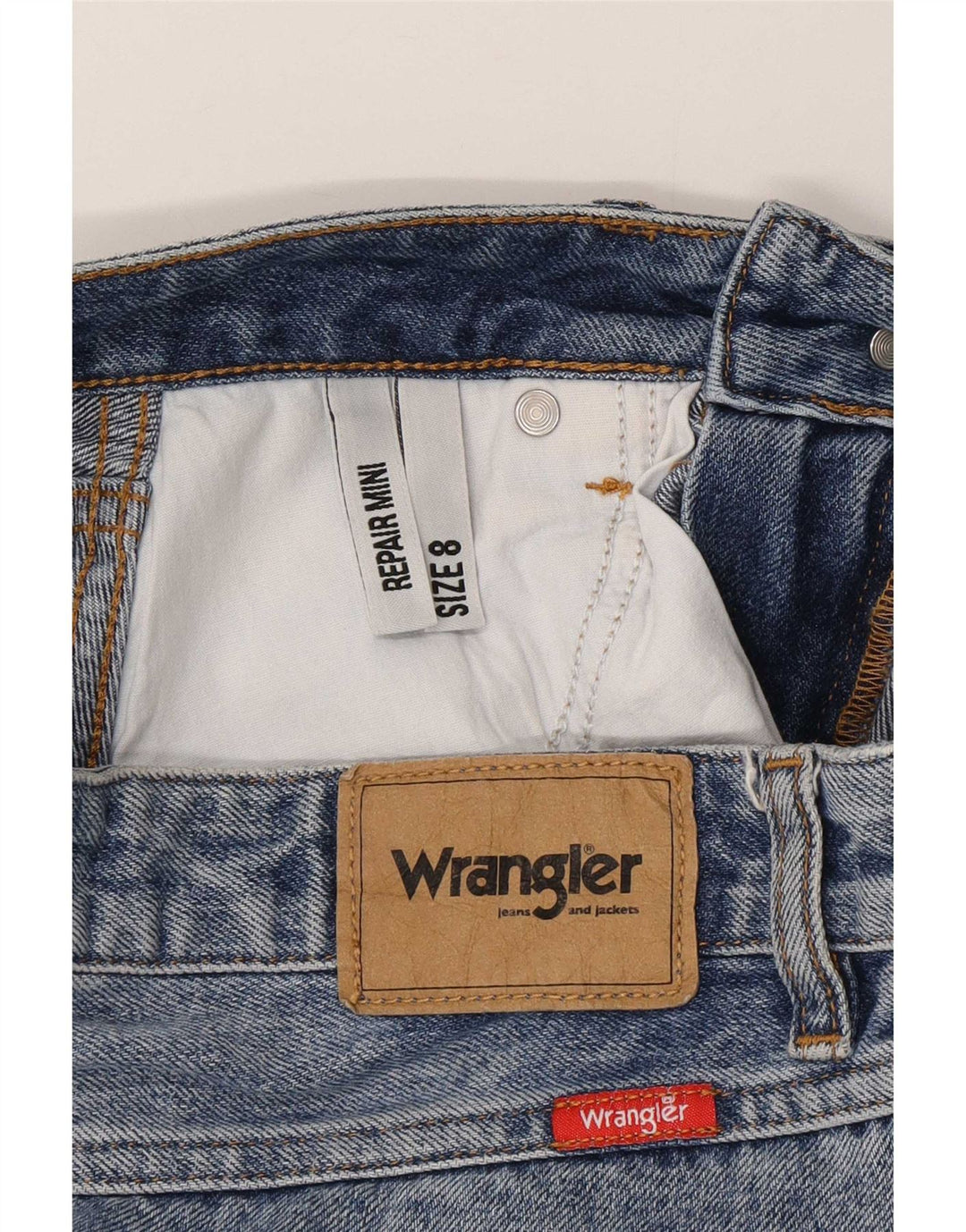Wrangler Damska spódnica dżinsowa w trudnej sytuacji UK 8 Small W27 niebieska