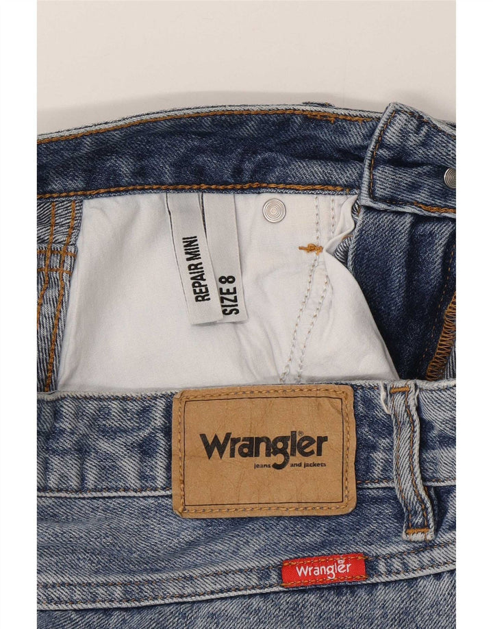 Wrangler Damska spódnica dżinsowa w trudnej sytuacji UK 8 Small W27 niebieska