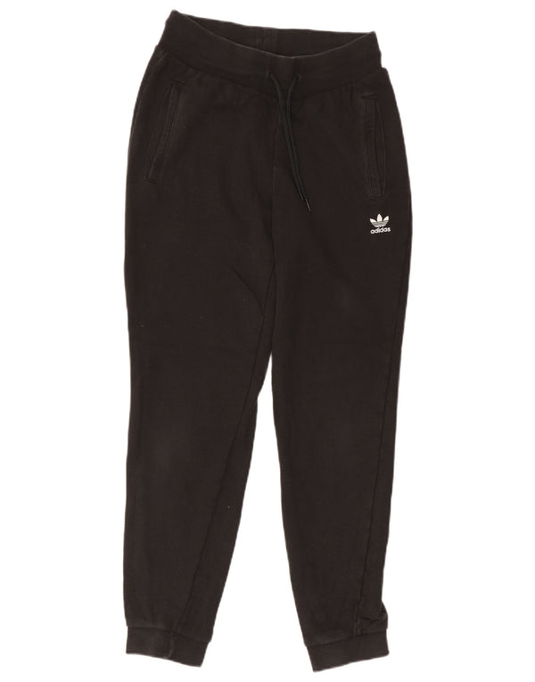Damskie spodnie dresowe Adidas Joggers UK 10 Małe czarne bawełniane