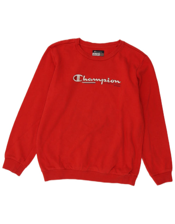Champion Boys Graphic Sweatshirt Jumper 13-14 Years XL Red Cotton