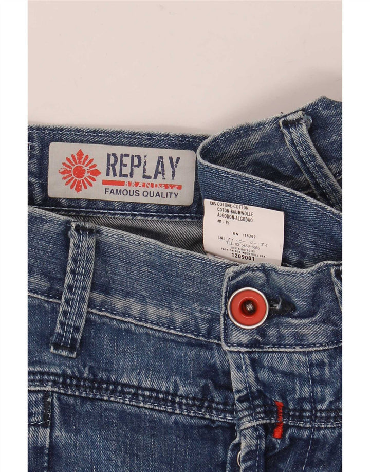 Męskie jeansy Bootcut Replay W33 L36, niebieska bawełna