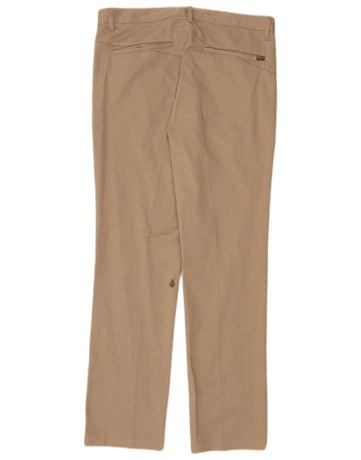 Męskie spodnie typu slim chino Volcom W36 L34 beżowa bawełna