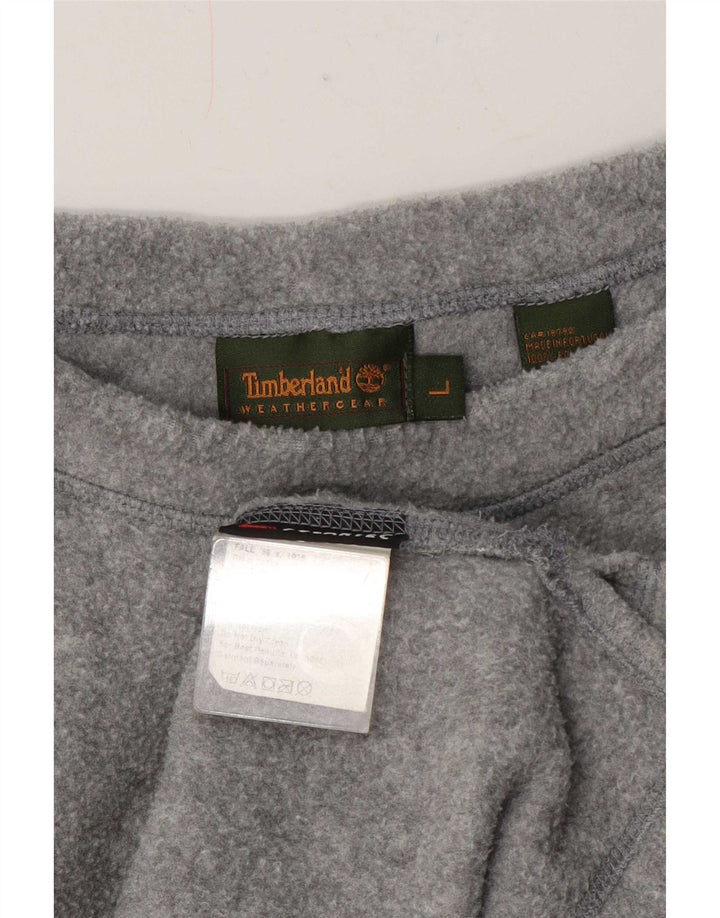 Męski sweter polarowy Timberland, duży, szary, nakrapiany poliester