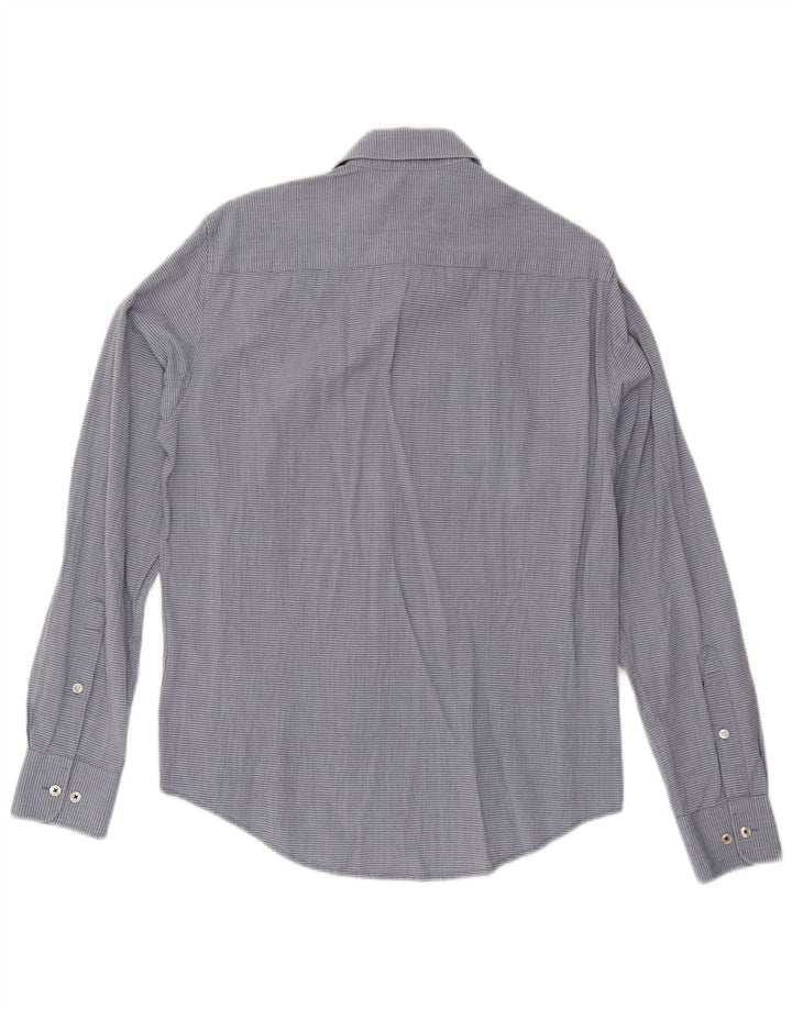 Męska koszula o dopasowanym kroju Armani Jeans, bawełniana w średnie niebieskie prążki
