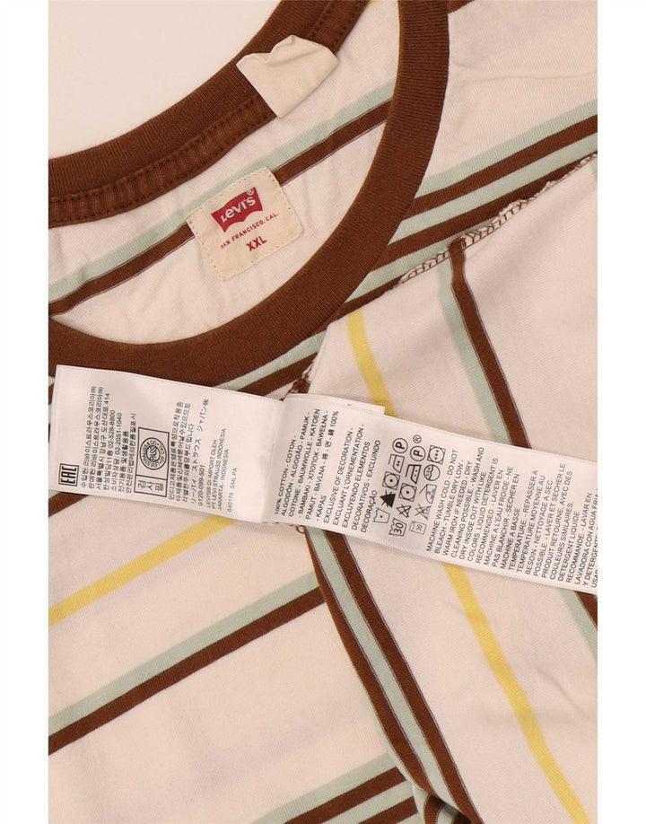 Koszulka męska Levi's Top 2XL z bawełny w białe paski
