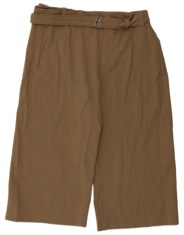Damskie spodnie Capri Zara 2XL W36 L20 Khaki Poliester