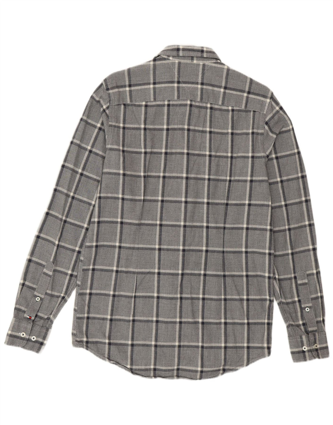 Koszula flanelowa męska Tommy Hilfiger Slim Fit, średnia, granatowa, bawełniana w kratę
