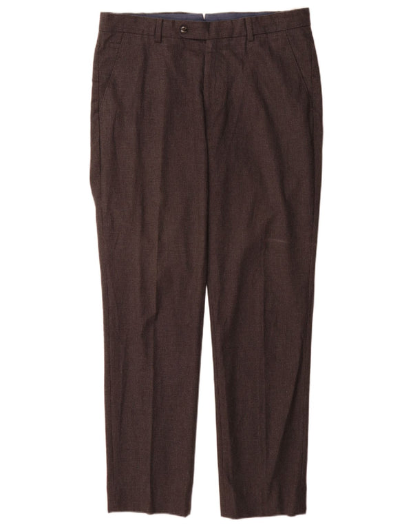 Męskie spodnie casual Massimo Dutti EU 42 Large W32 L32 Szara pepitka