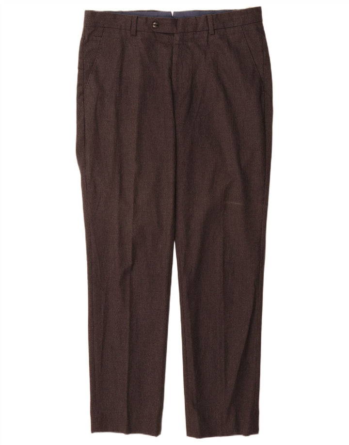 Męskie spodnie casual Massimo Dutti EU 42 Large W32 L32 Szara pepitka