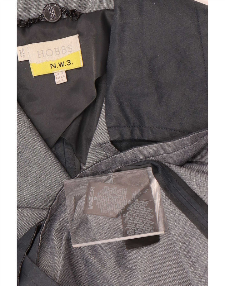 Hobbs Damski trencz oversize UK 10 Small, czarny, bawełniany