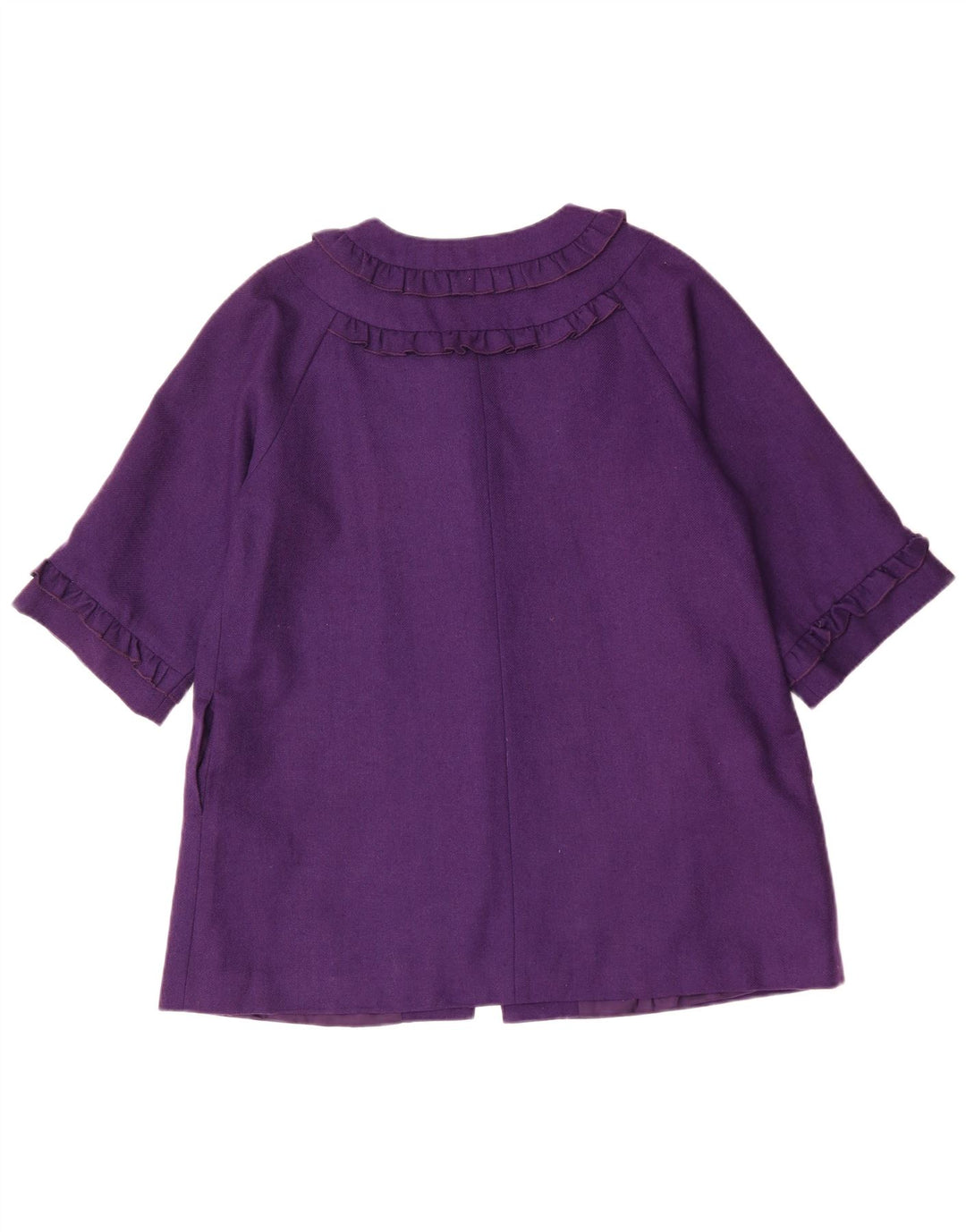 Darling Damska marynarka z rękawami 3/4 i 2 guzikami, UK 18 XL, fioletowa wełna