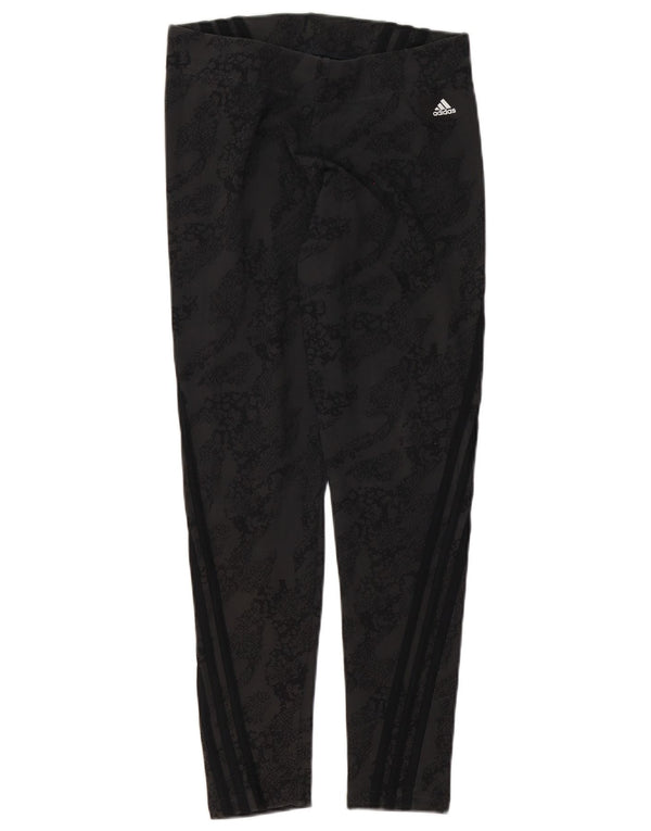 Legginsy damskie Adidas UK 12/14 Średni czarny bawełniany nadruk zwierzęcy