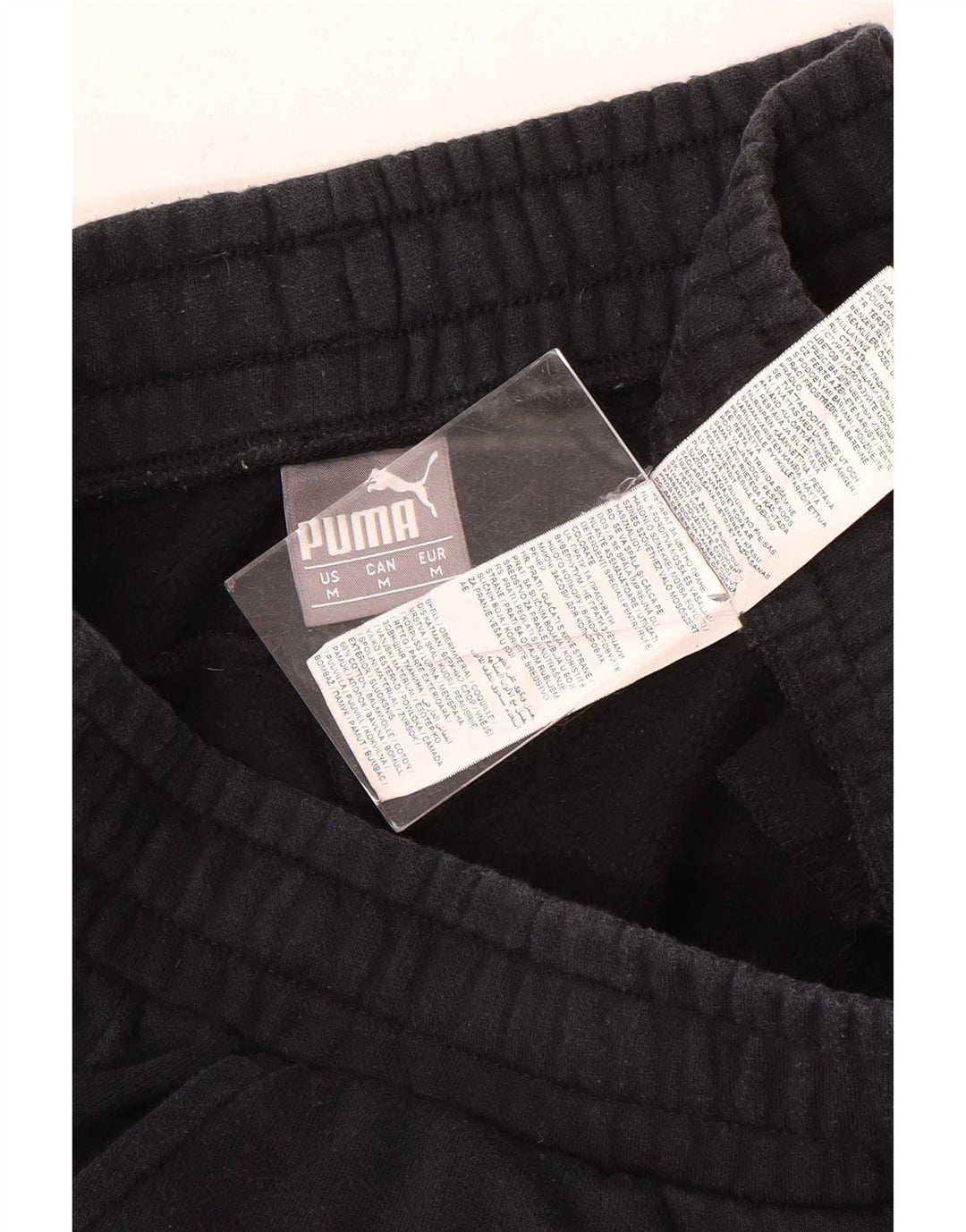 Męskie spodnie dresowe Puma Joggers, średnia czarna bawełna