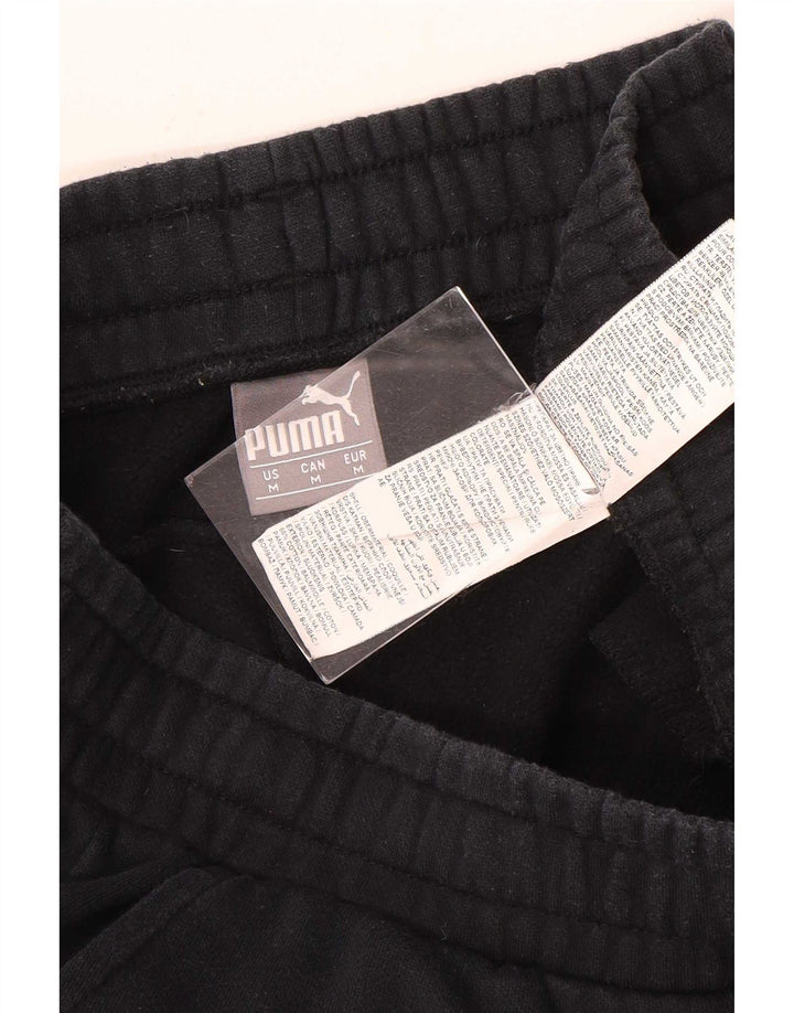 Męskie spodnie dresowe Puma Joggers, średnia czarna bawełna
