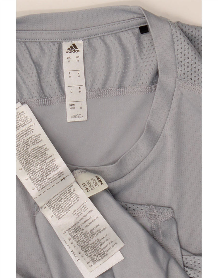 T-shirt męski ADIDAS Top, średni szary poliester