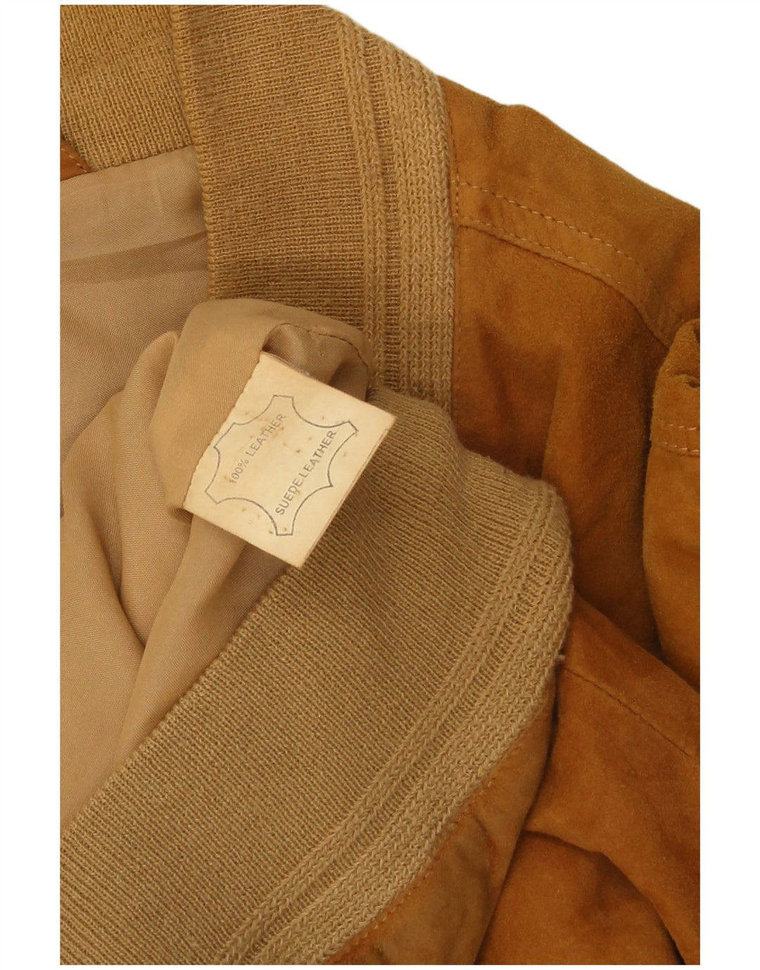 Vintage męska zamszowa kurtka bomber UK 44 2XL brązowa skóra