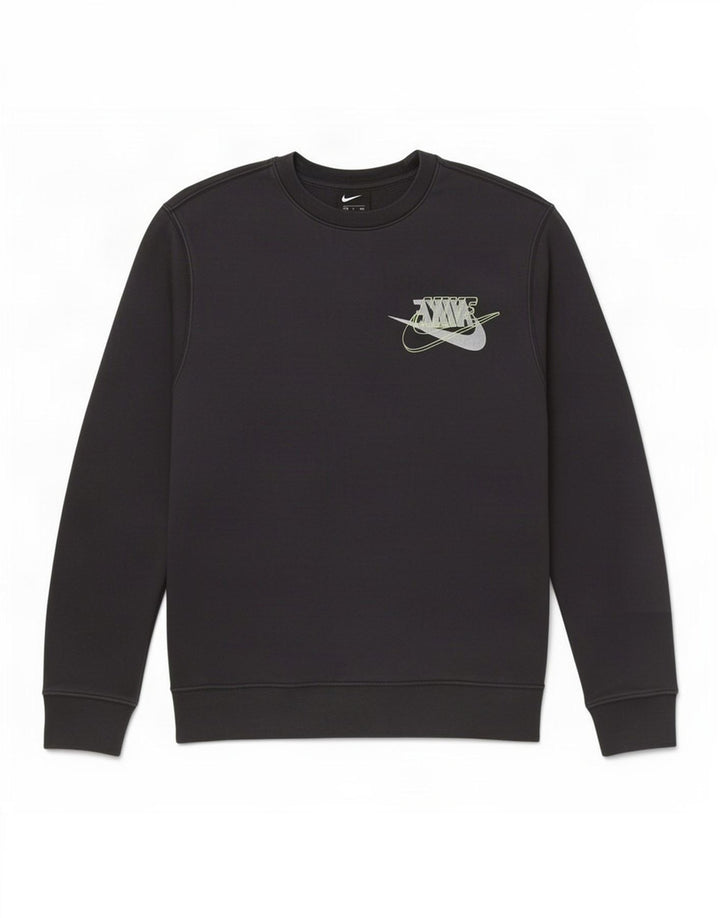 Męski sweter z grafiką Nike, mały, czarny, bawełniany