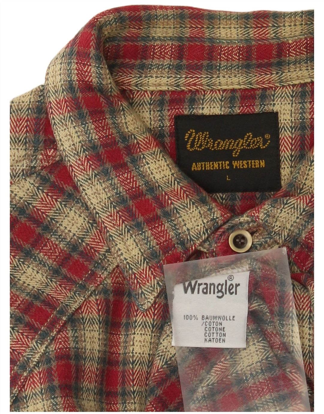 Męska koszula flanelowa Wrangler, duża, bawełniana w czerwoną kratę