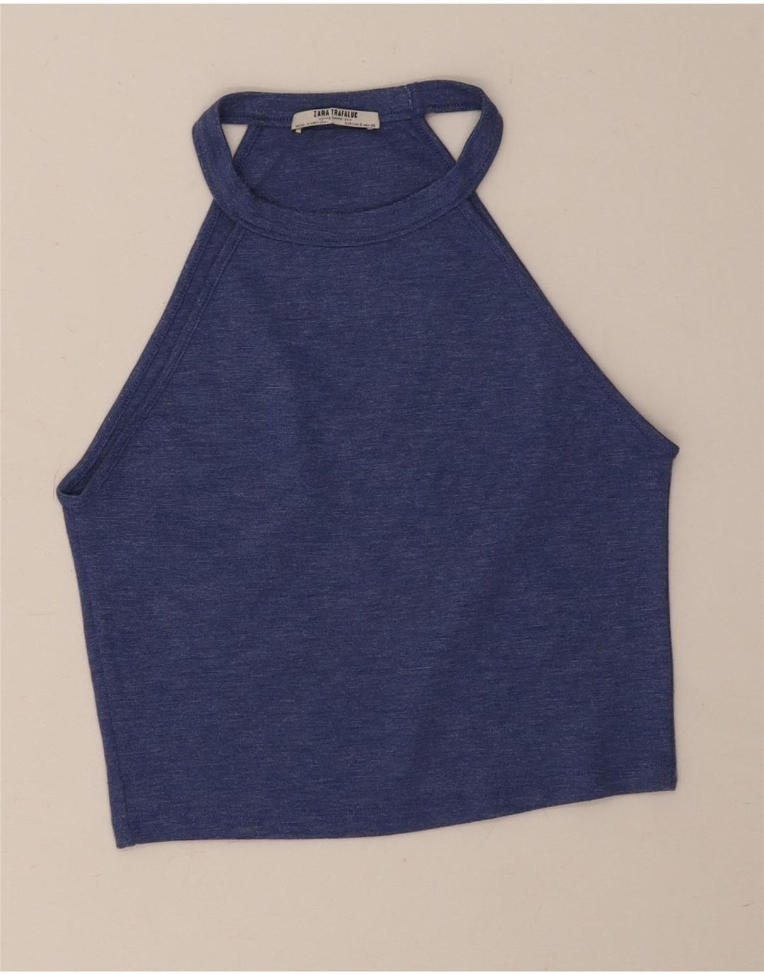 Krótki top damski Zara UK 10 Small Blue
