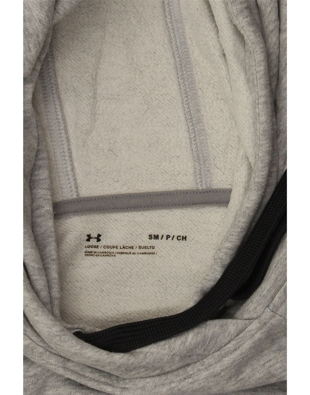 Damski sweter oversize z kapturem Under Armour UK 10, mały, szary nakrapiany