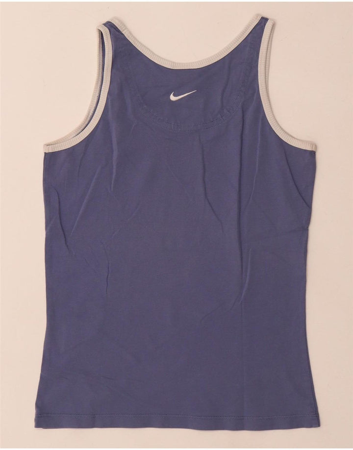 Damska kamizelka Nike Crop Graphic Top UK 8/10 Mała niebieska bawełna