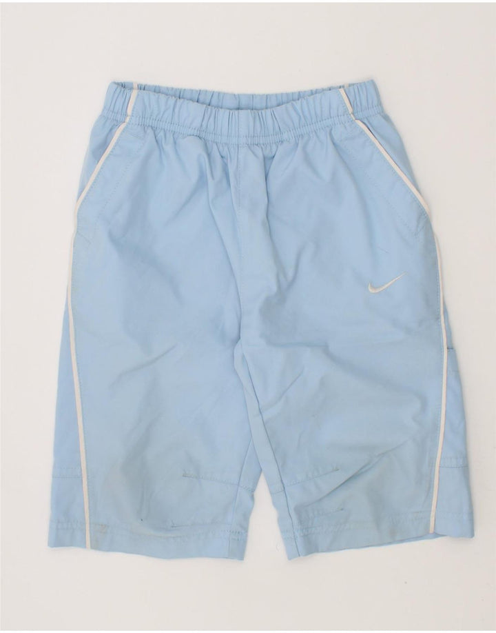 NIKE Boys Bermuda Sport Shorts 4-5 Years Small Blue Polyester Vintage Nike and Second-Hand Nike from Messina Hembry 