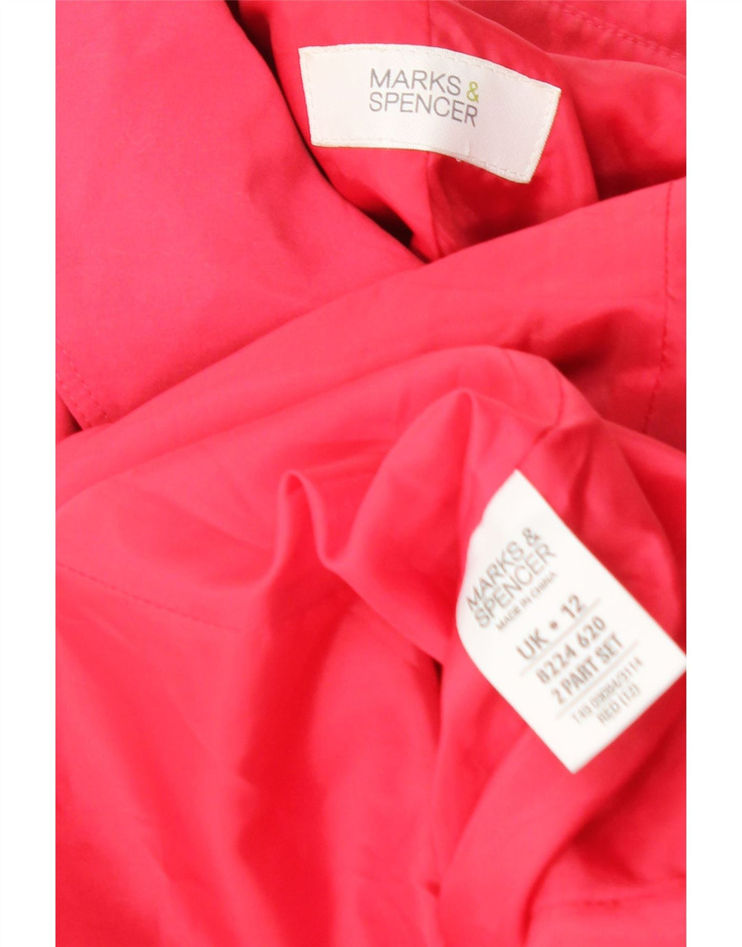 Marks & Spencer Damski trencz UK 12, średni różowy poliester