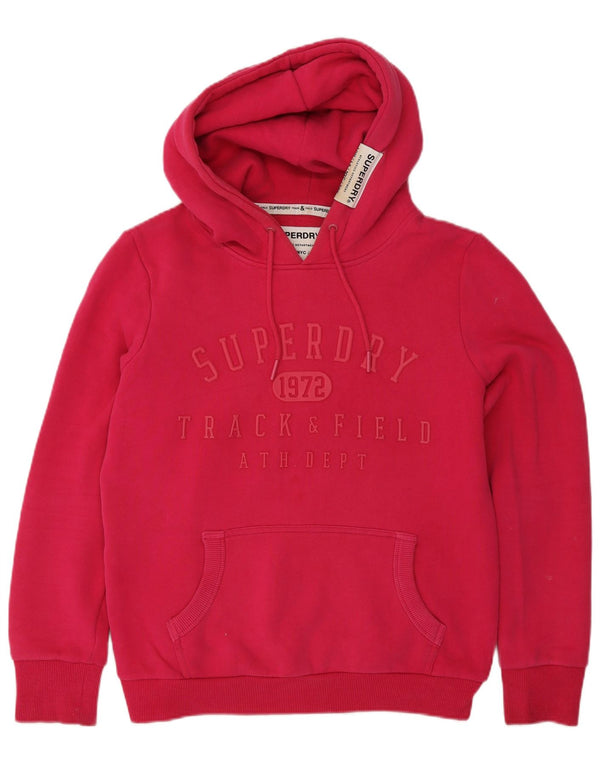 Damski sweter z kapturem Superdry, UK 12, średni różowy, bawełniany