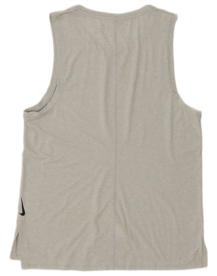 Męska kamizelka Nike Dri Fit Slim, duża, szara, poliestrowa