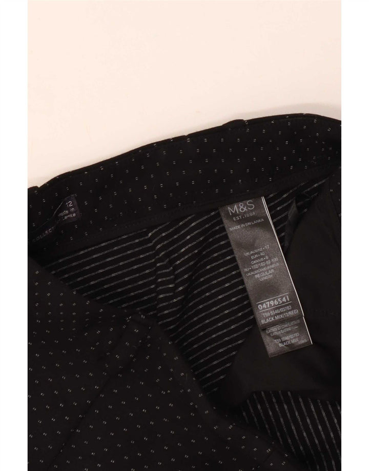 Spodnie damskie Marks & Spencer UK 12 Medium W30 L27 Czarne w cętki