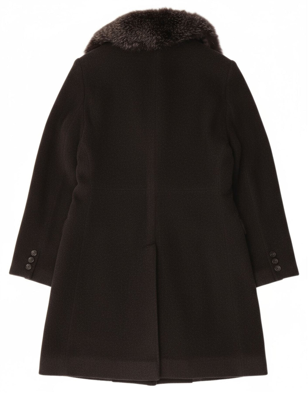 VINTAGE Womens Overcoat IT 48 XL Grey Wool