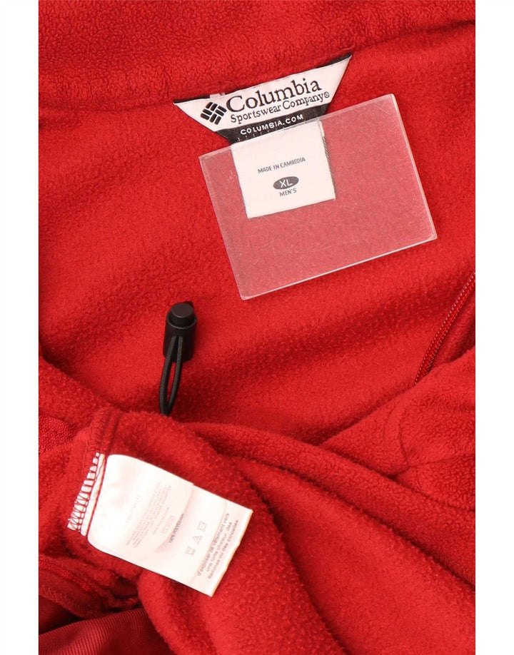 Męska kurtka polarowa Columbia UK 42 XL, czerwona, poliestrowa