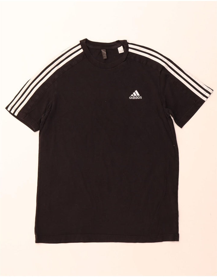 T-shirt męski ADIDAS Top, średni czarny, bawełniany