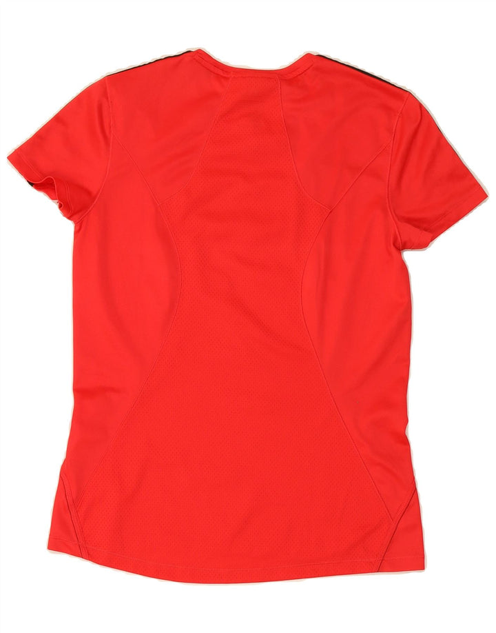 ADIDAS Womens T-Shirt Top UK 12/14 Medium Red Vintage Adidas and Second-Hand Adidas from Messina Hembry 