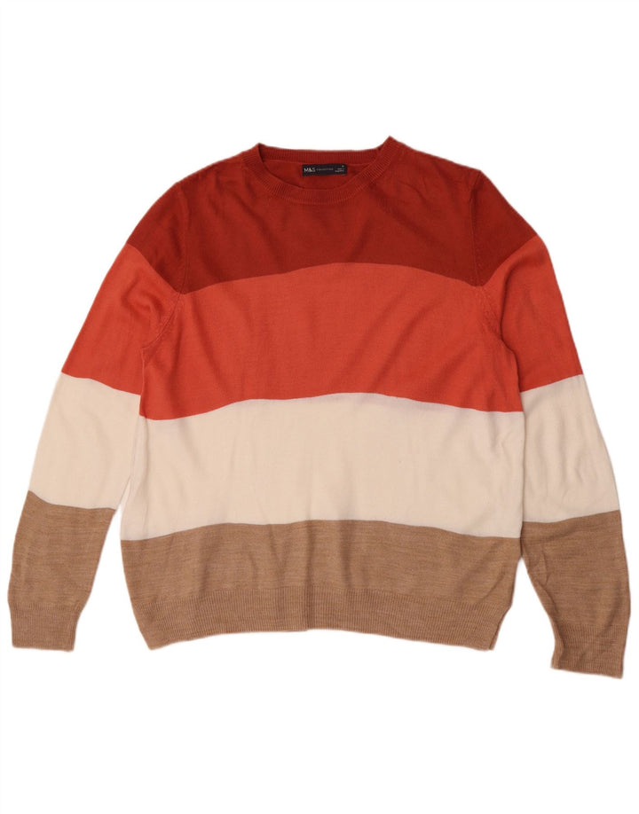 Marks & Spencer Damski sweter z okrągłym dekoltem, UK 16, duży, wielokolorowy