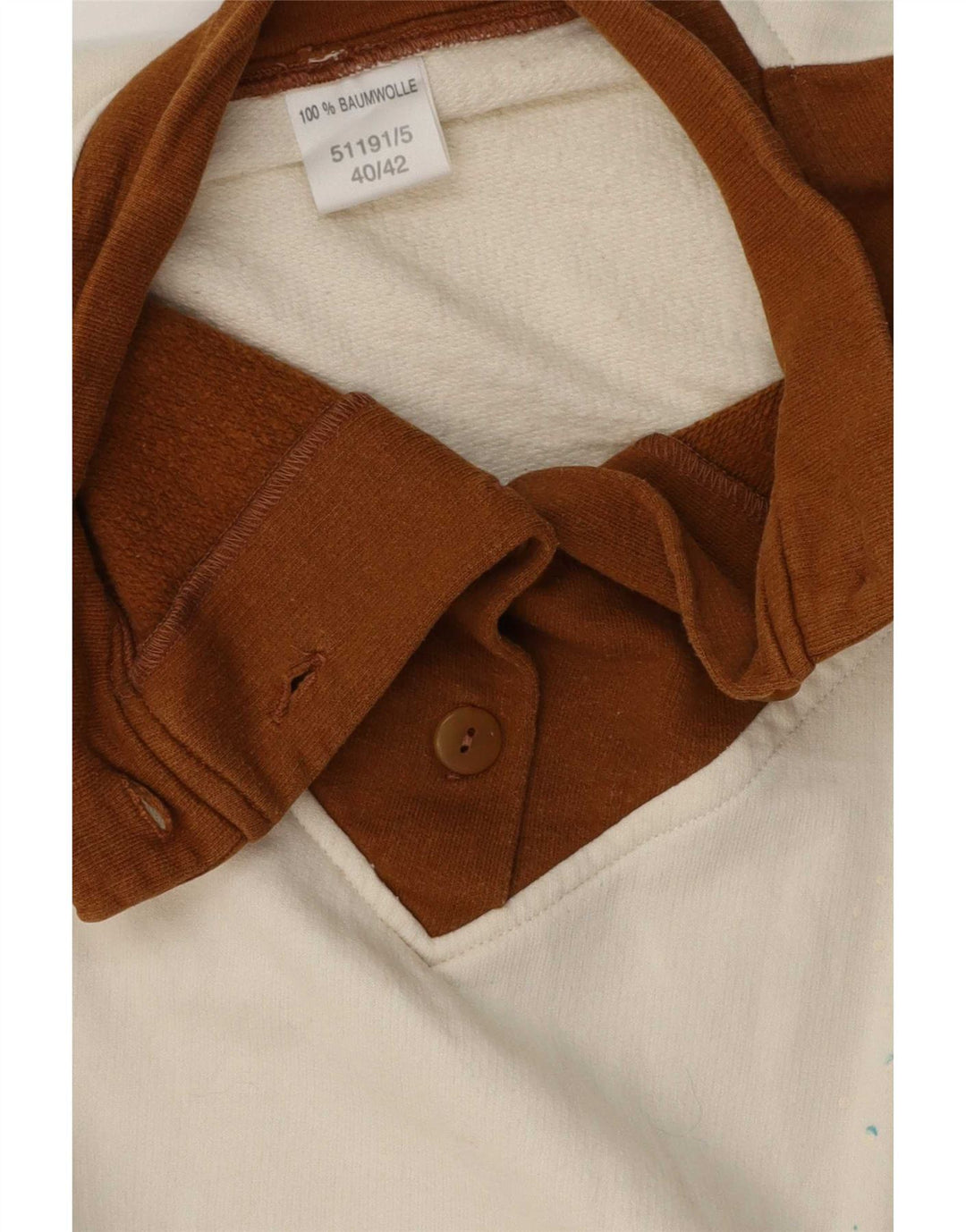 Damska bluza z grafiką w stylu vintage, EU 40/42, średni biały blok kolorów