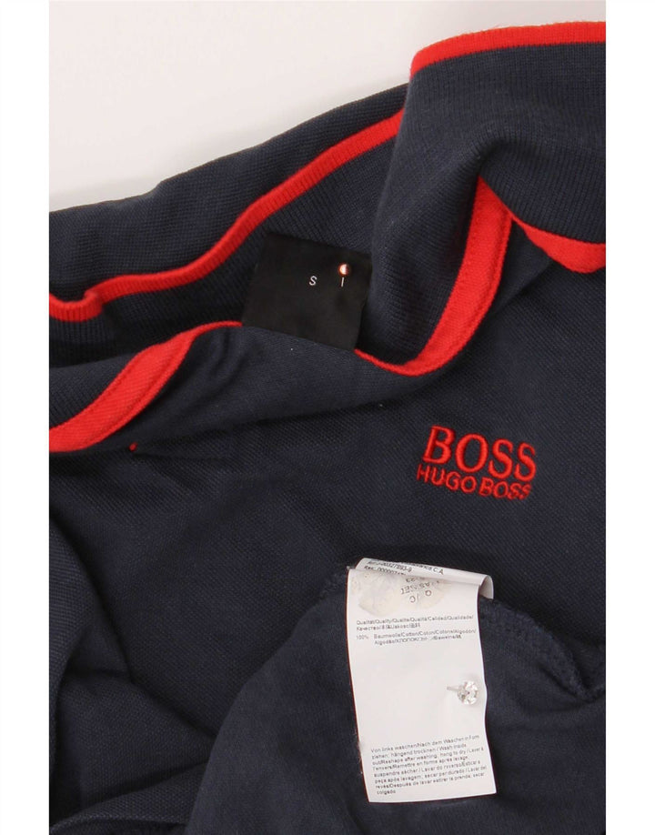 Męska koszulka polo Hugo Boss, mała, granatowa, bawełniana