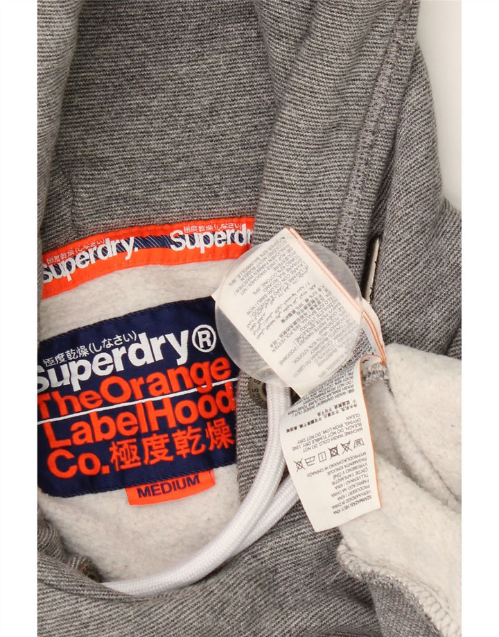 Męski sweter z kapturem Superdry, średnioszary, bawełniany
