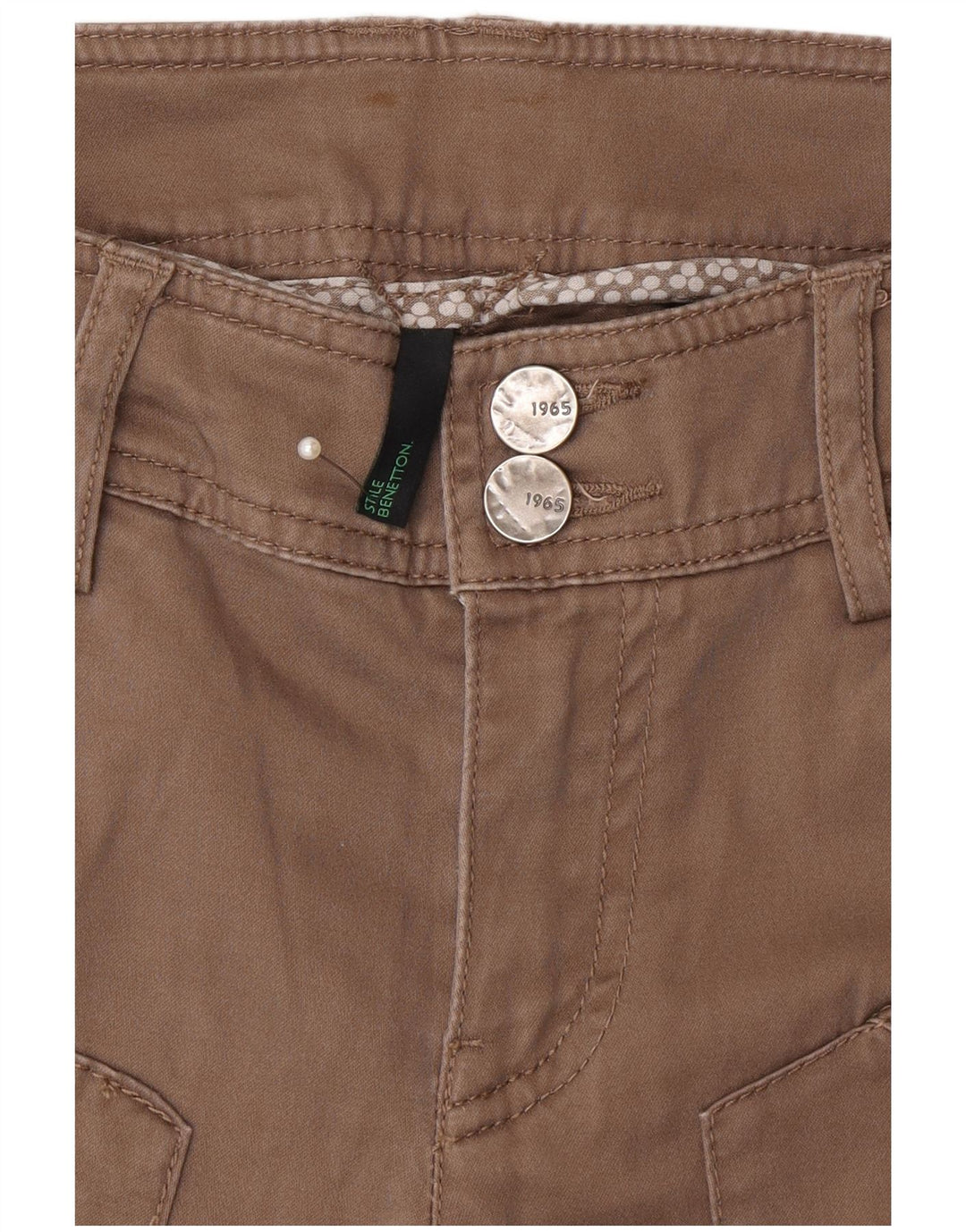 Męskie spodnie typu slim casual Benetton W30 L33 beżowe