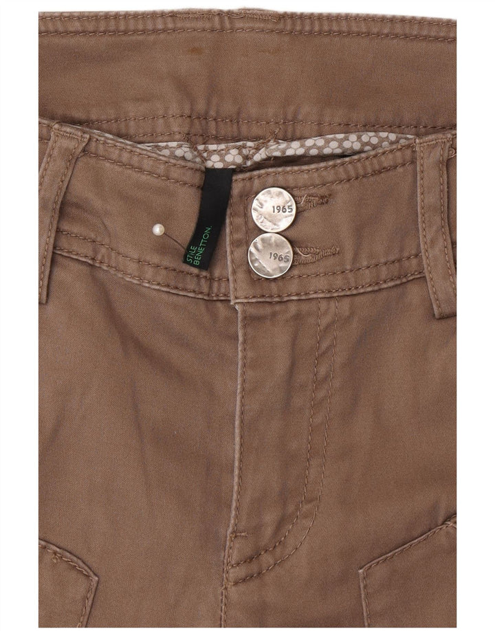 Męskie spodnie typu slim casual Benetton W30 L33 beżowe